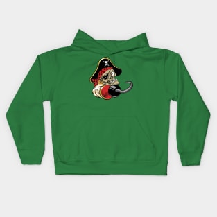 Pirate with a Red Bandana Kids Hoodie